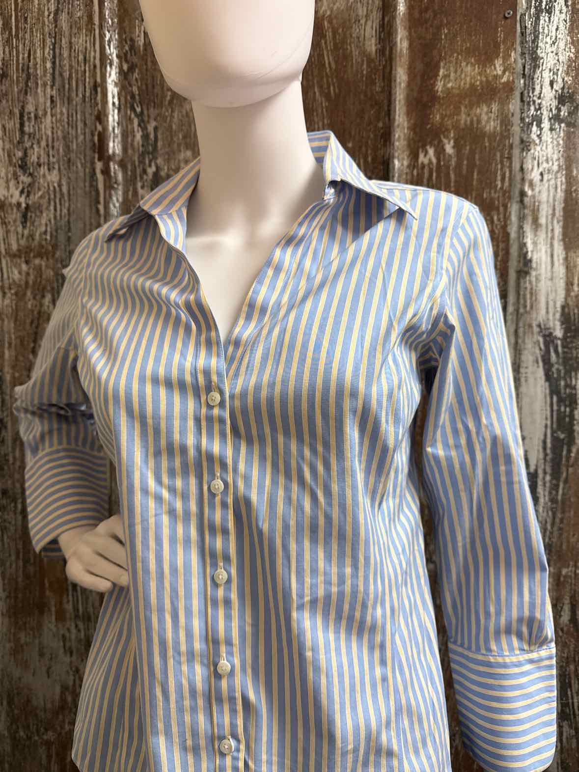 Brooks Brothers Size 6 (Small) blue stripe tops