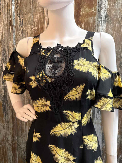Disney Size small black/yellow print Dress