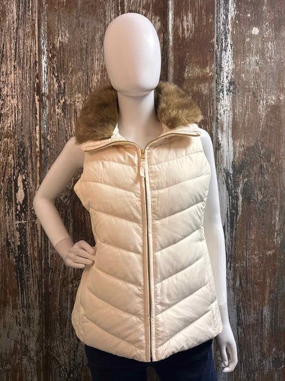 Talbots Size Small Petite Cream Vest
