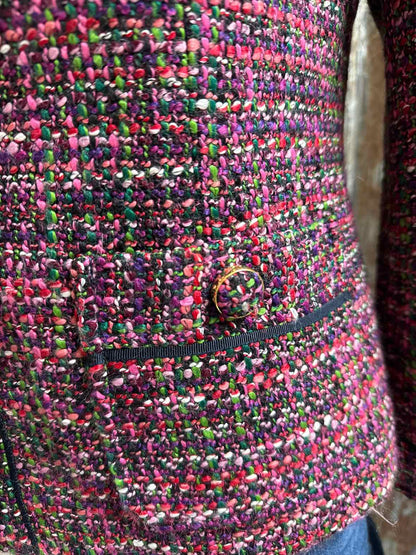 Talbots Size 8 Petite Pink Tweed Blazer