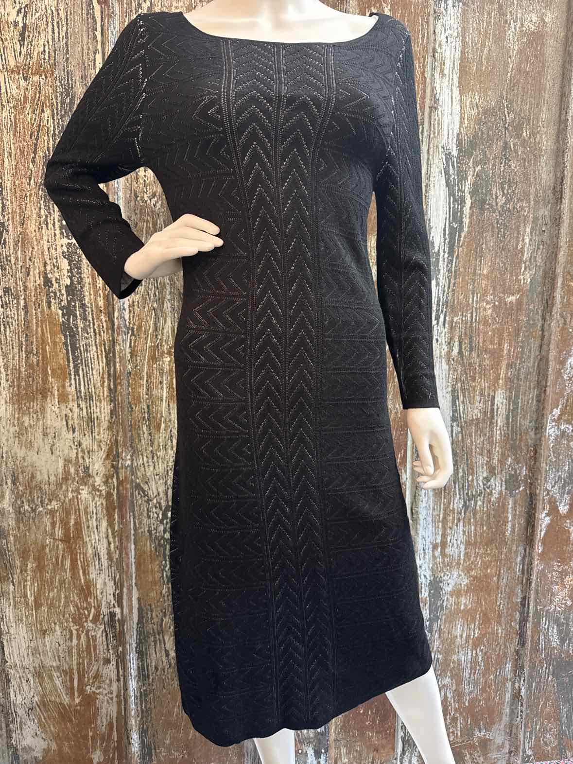 Calvin Klein Size Large Black Sweater Dress