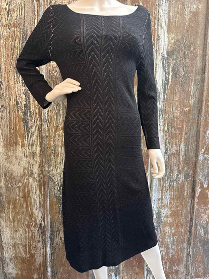 Calvin Klein Size Large Black Sweater Dress