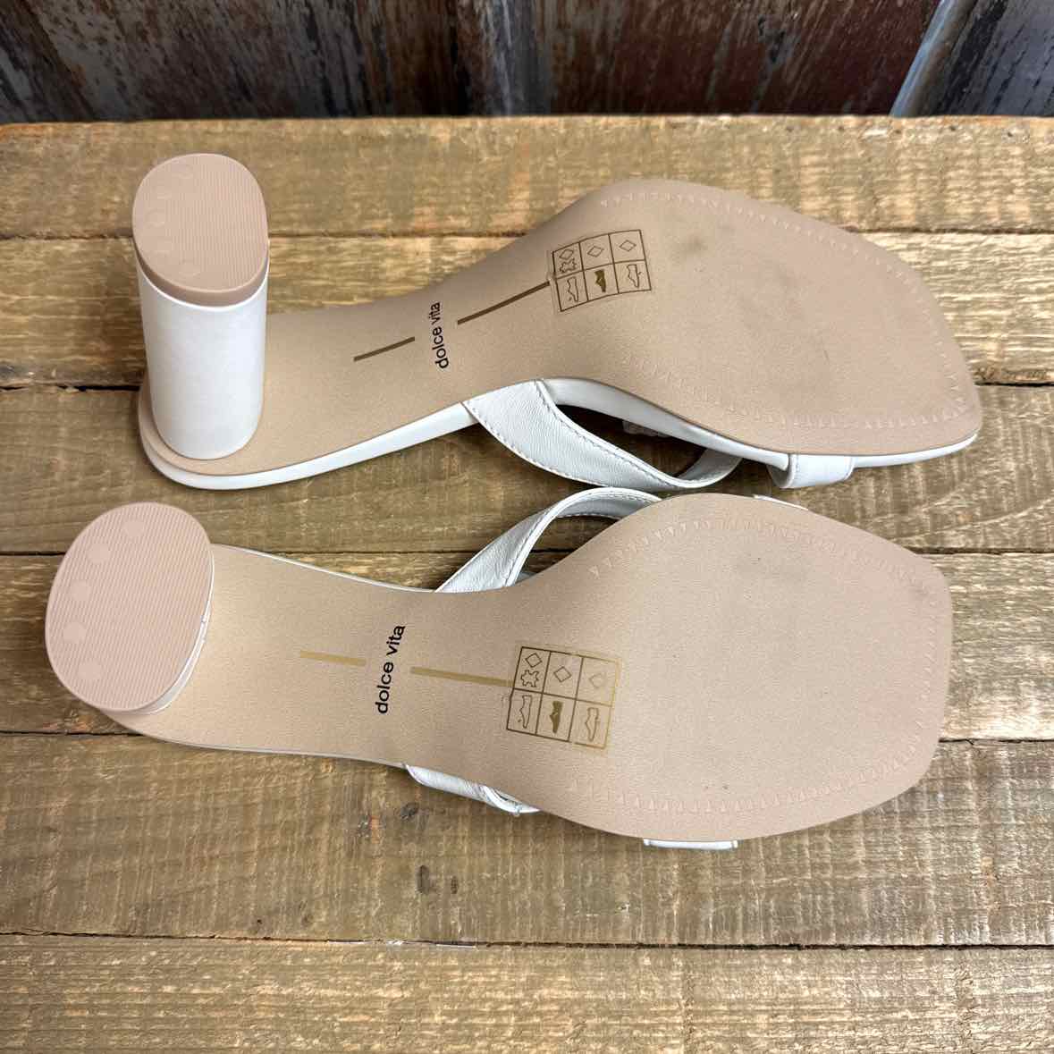 Dolce Vita 8 White Sandals