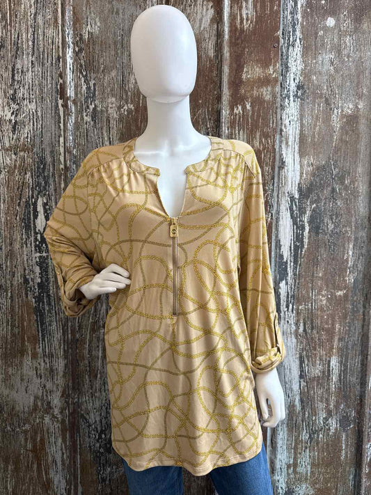 Michael Kors Size 3X Brown Print tops