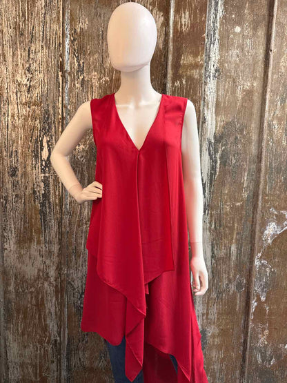 BCBG Maxazria Size small Red Tunic