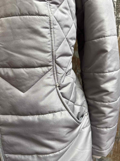 Susan Graver Size Large Gray Winter Coat