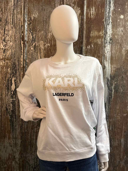 Karl Lagerfeld Size Large White Sweatshirt