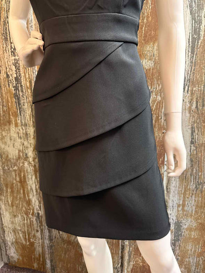 Connected Apparel Size 12 Petite (Large Petite) Black Dress