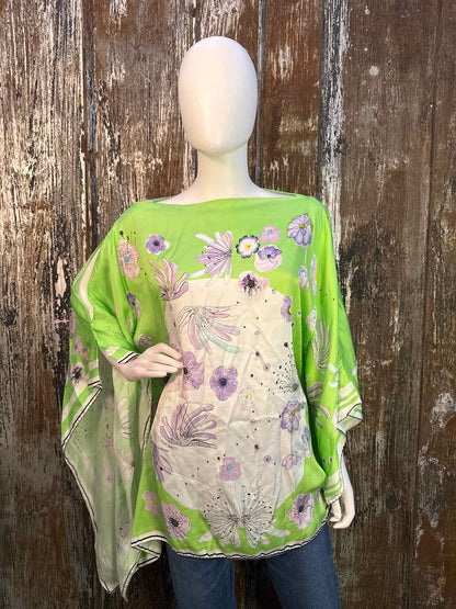 Elisa Cavaletti Size One Size Green floral print tops