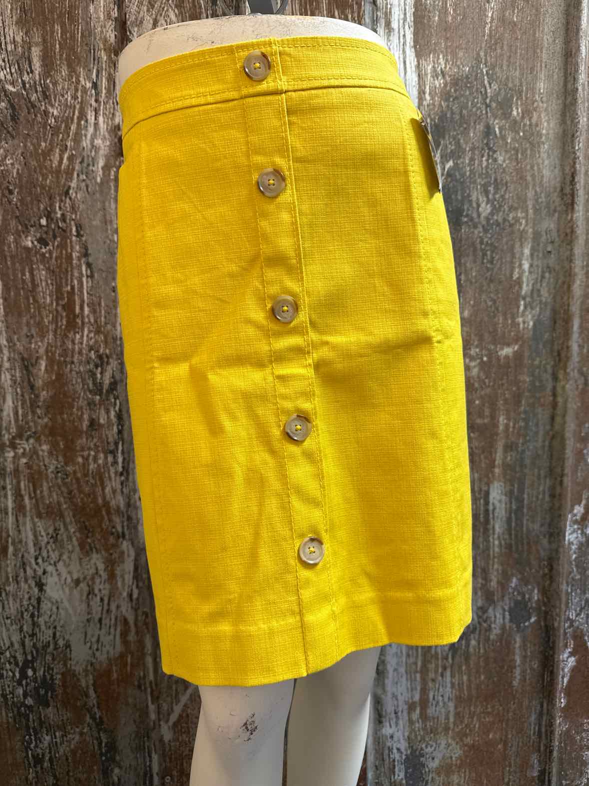 Loft Size 6 Petite Yellow Skirt