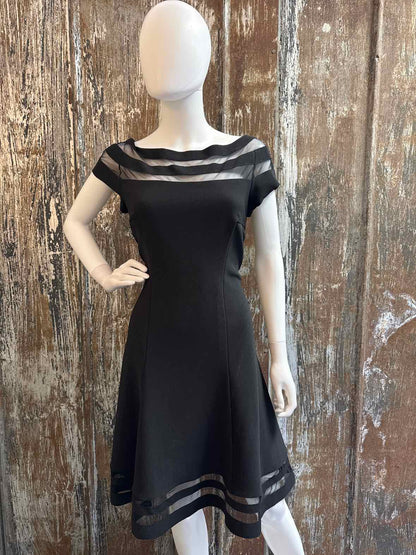 White House Black Market Size 10 (Medium) Black Dress