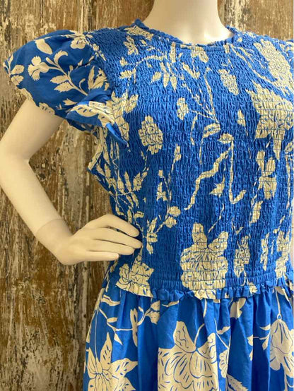 St. John's Bay Size Large Blue Print Dress