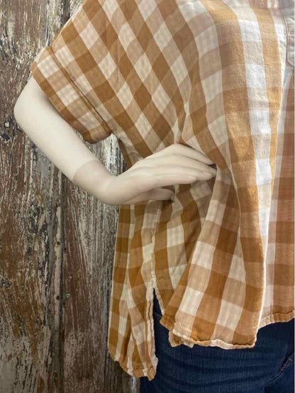 Madewell Size Large Brown Check tops