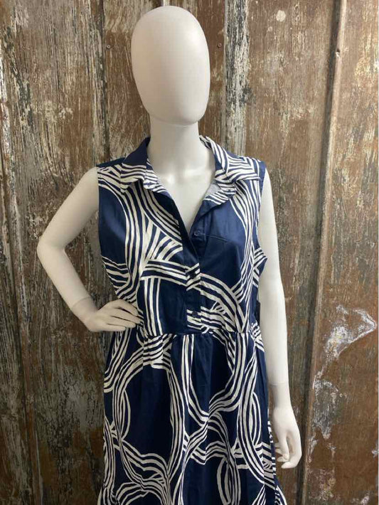 Rachel Zoe Size Large Navy & White Dress