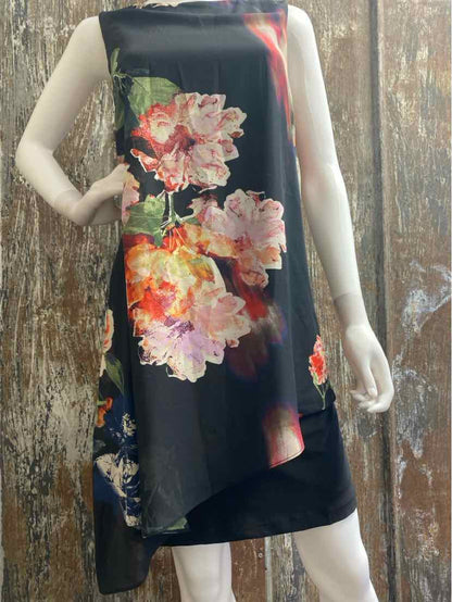 SLNY Size 12 (Large) Black Print Dress