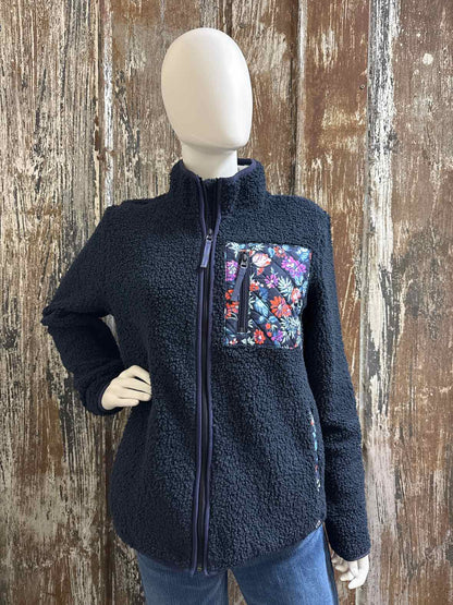 Vera Bradley Size small Navy Fleece Jacket