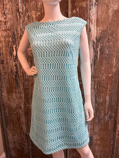 Lauren (Ralph Lauren) Size 12 Petite (Large Petite) Aqua Blue Dress