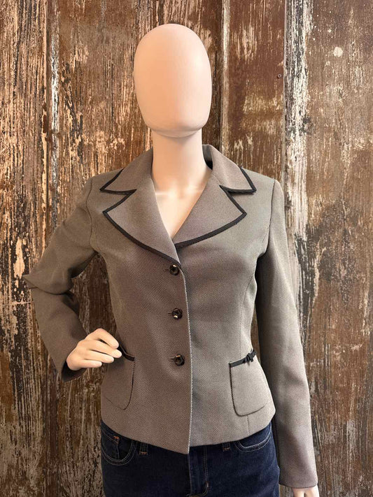 Tahari - Arthur S. Levine Size 4 (Small) black/white Blazer