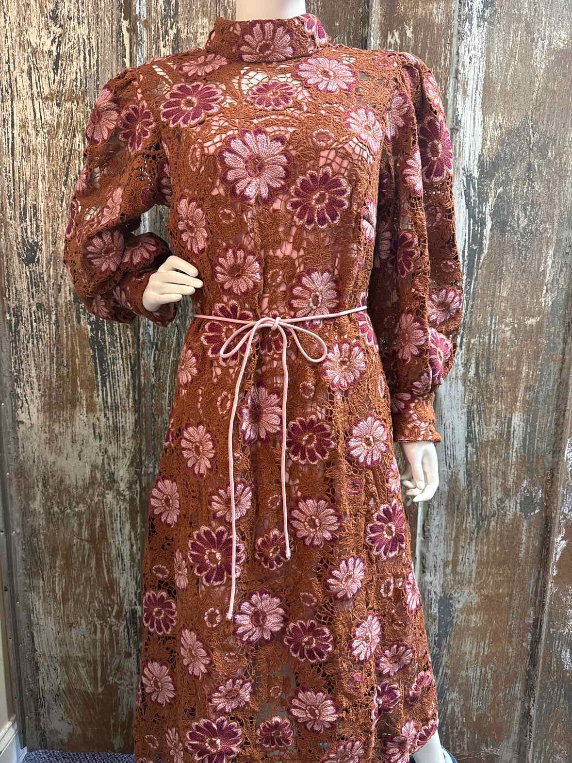 Farm Rio Size Large Brown Dress