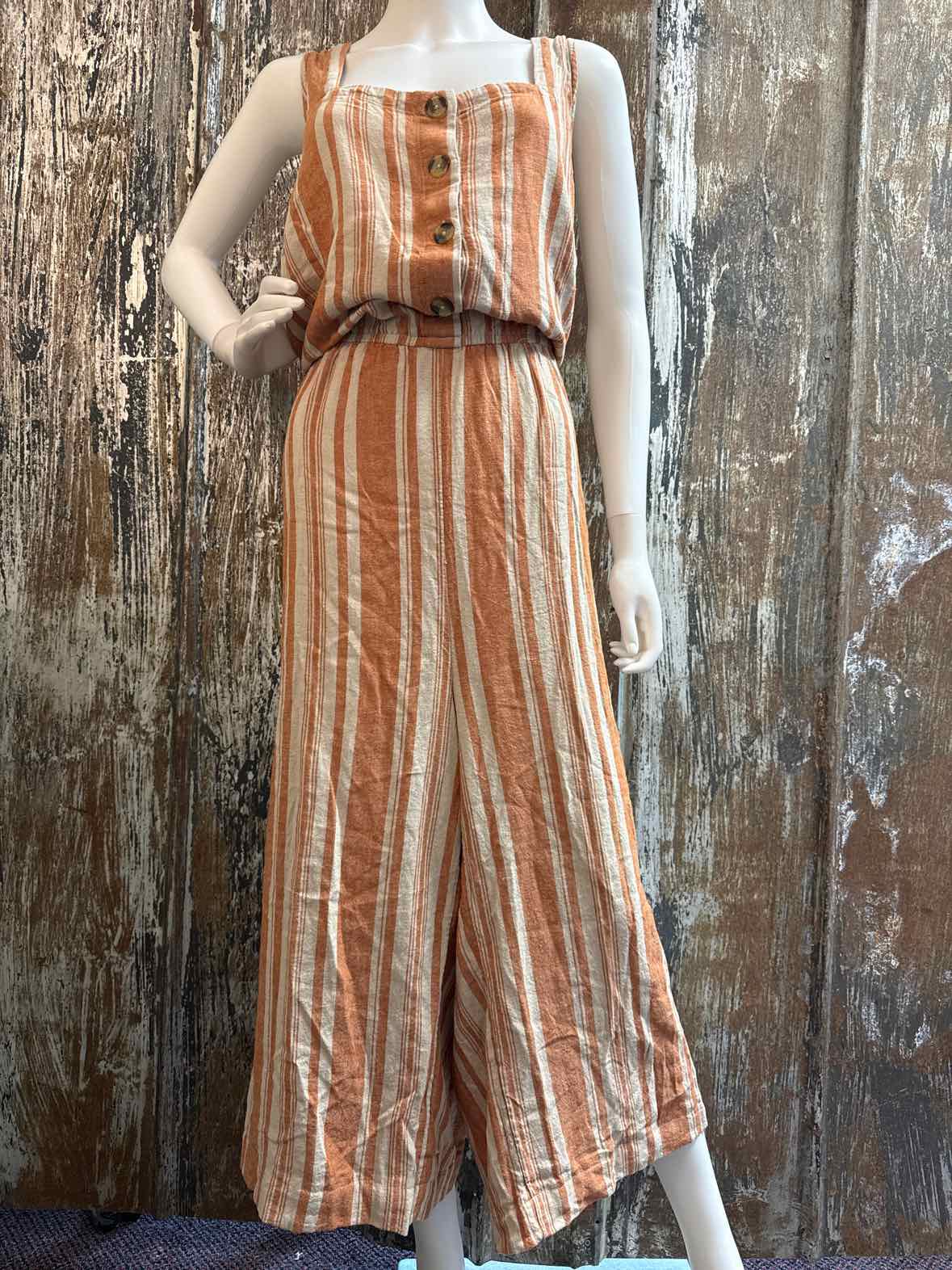 J Jason Wu Size 3X Petite Orange stripe Jumpsuit