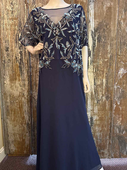 Adrianna Papell Size 22 Navy Evening Dress