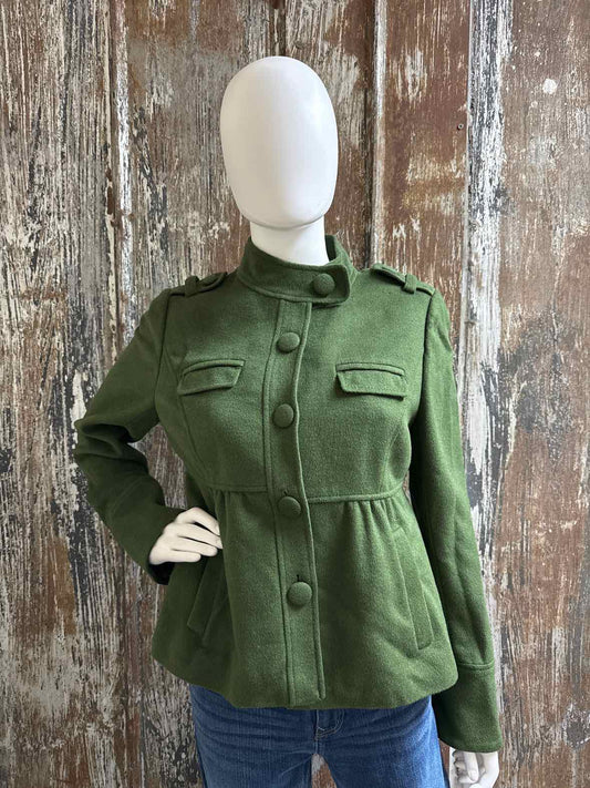 Ann Taylor Size 8 (Medium) Green Coat