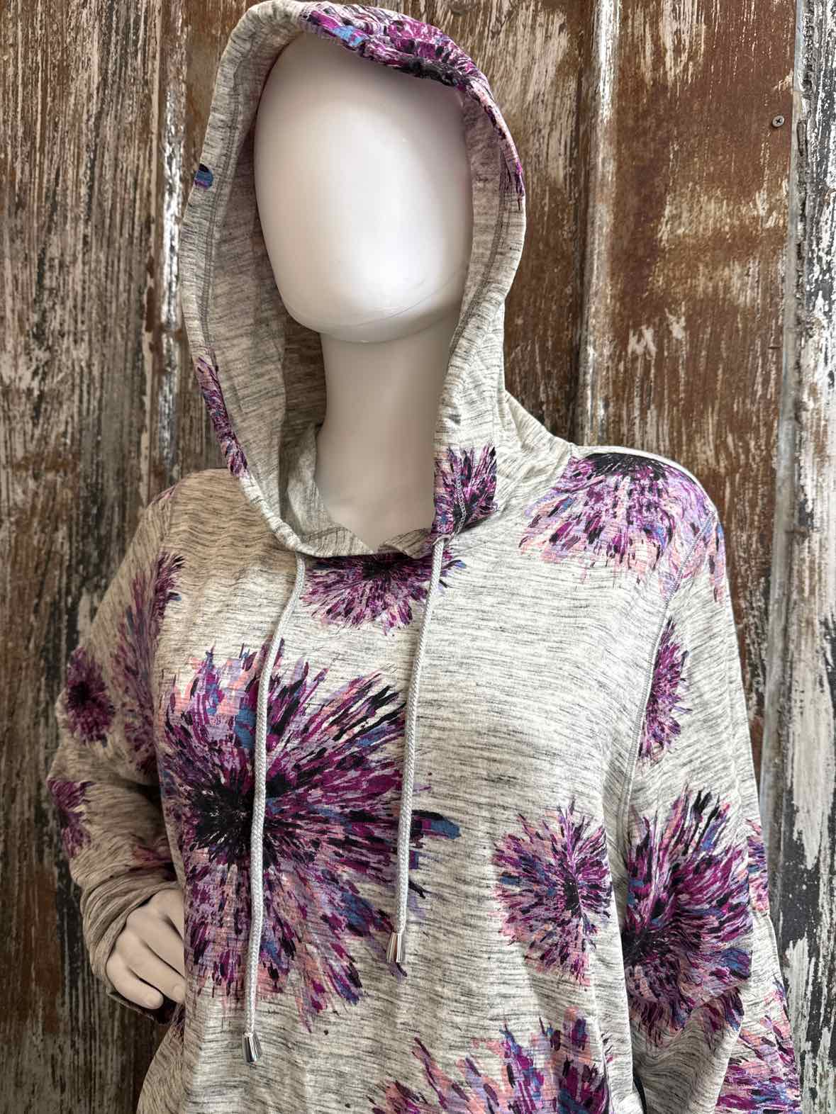 CJ Banks Size 1X Purple/Gray Floral tops