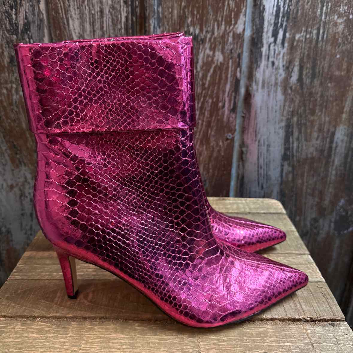 Nine West 10 Pink Shoe Booties