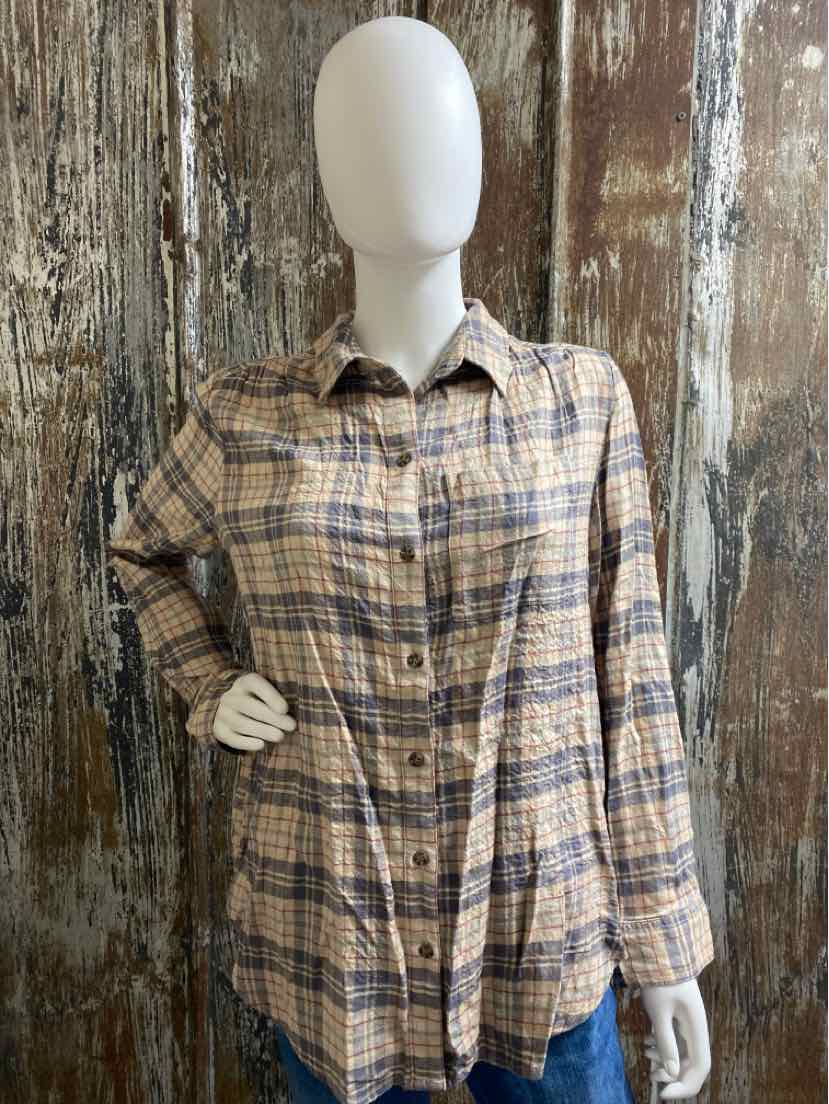 beachlunchlounge Size extra small tan plaid tops