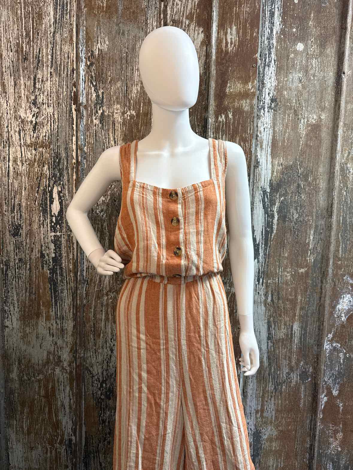J Jason Wu Size 3X Petite Orange stripe Jumpsuit