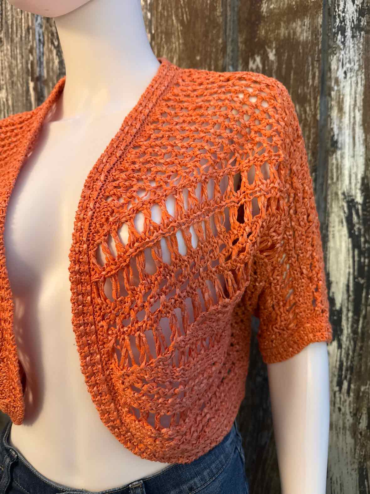 Chico's Size Large Orange Cardigan