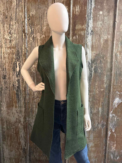 Tahari Size small Green Vest