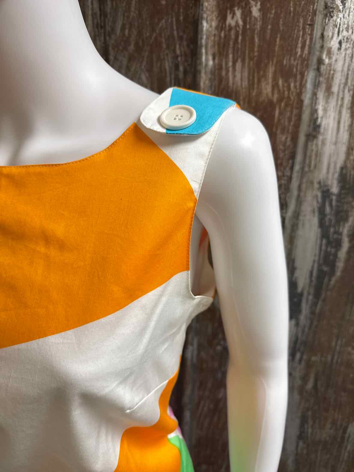 marimekko Size 8/10 Orange/Blue Dress