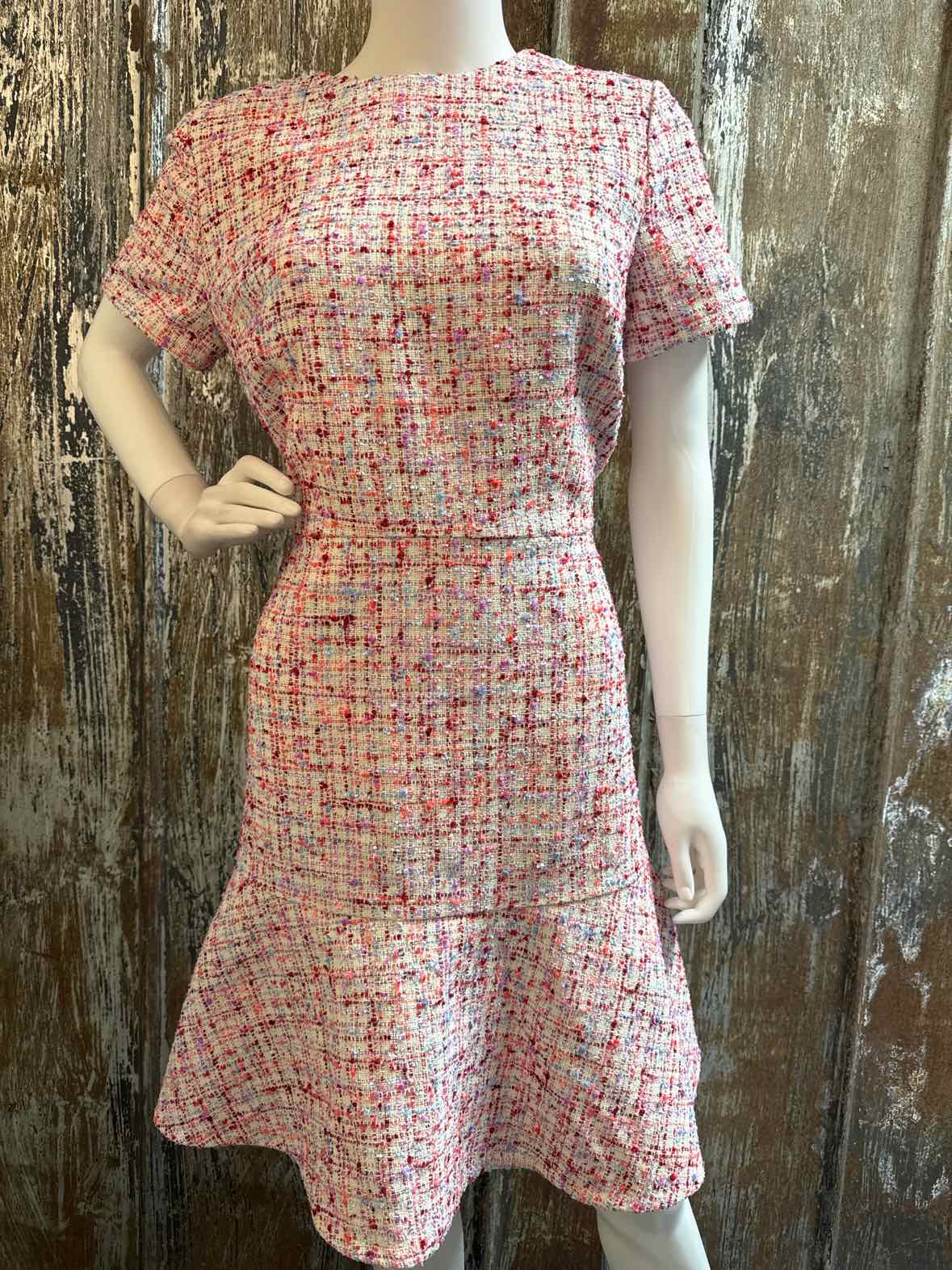 Ann Taylor Size 12 (Large) Pink Tweed Dress