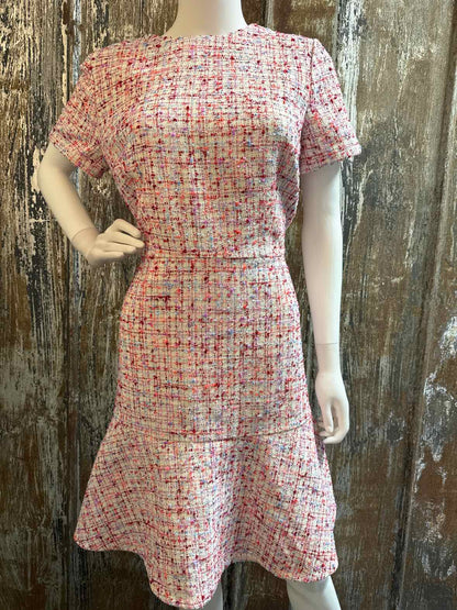 Ann Taylor Size 12 (Large) Pink Tweed Dress