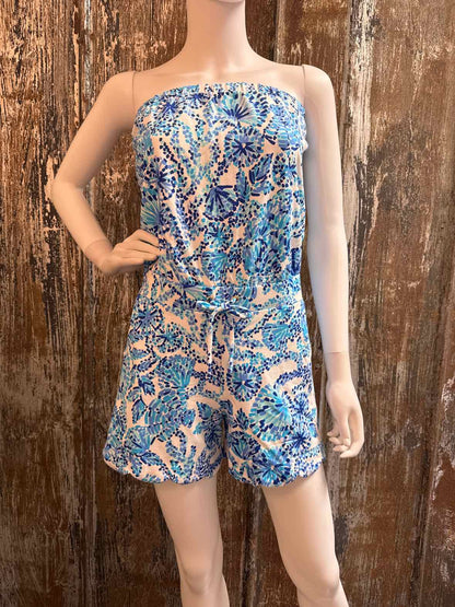 Lilly Pulitzer Size small Blue Print Romper