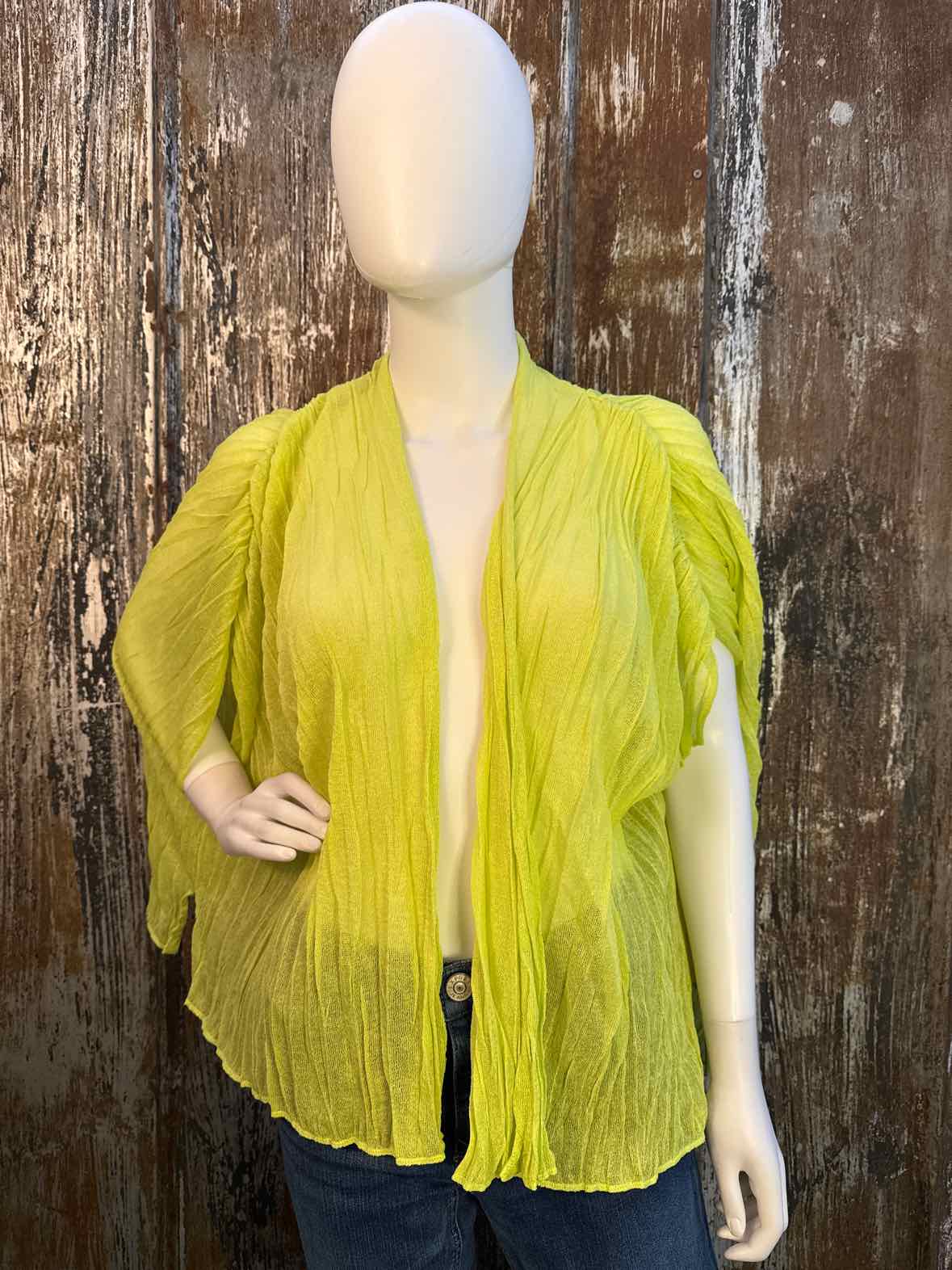 Chico's Size Large Lime Green Cardigan