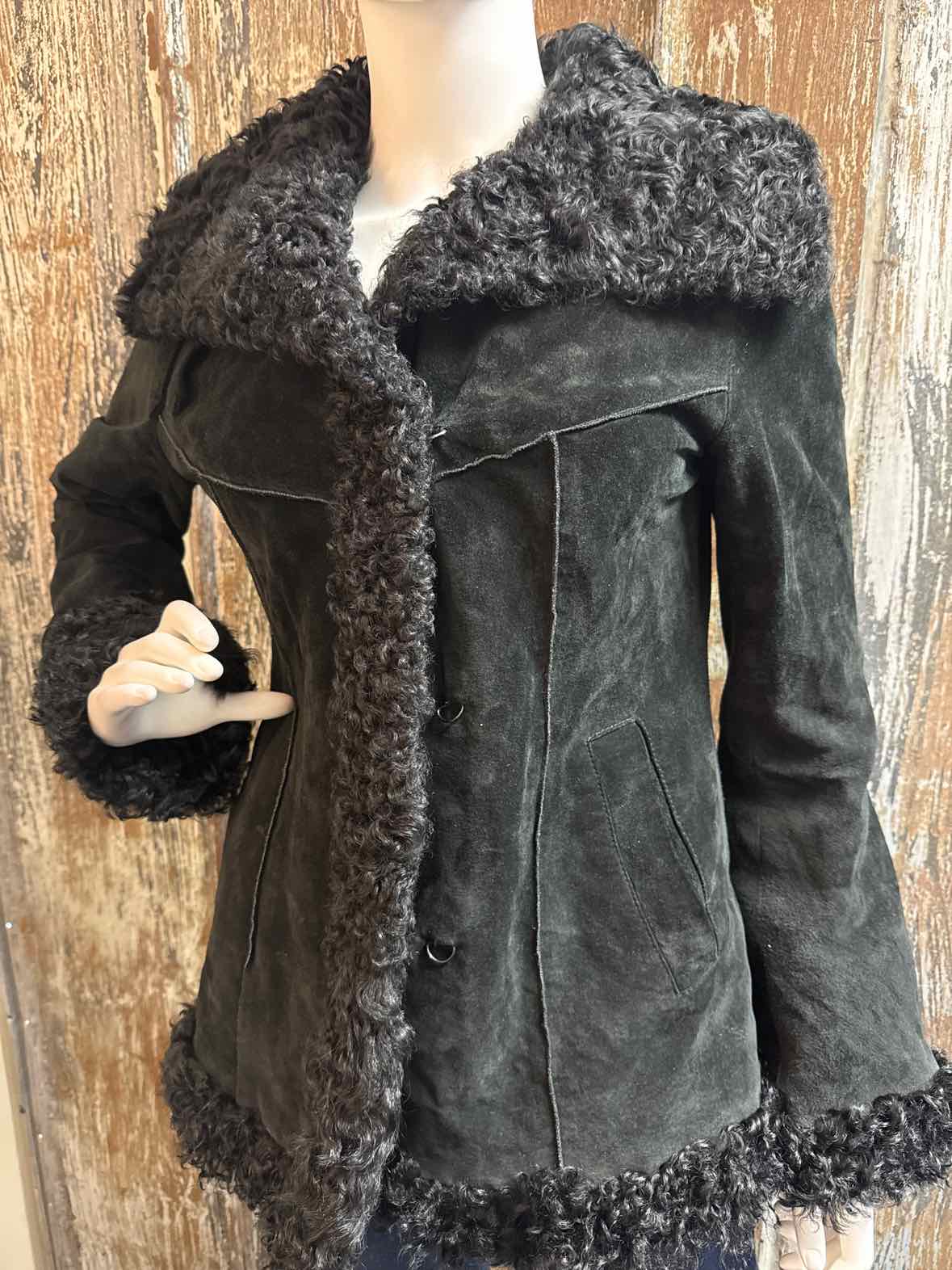 Express Size small Black Vintage Leather Jacket