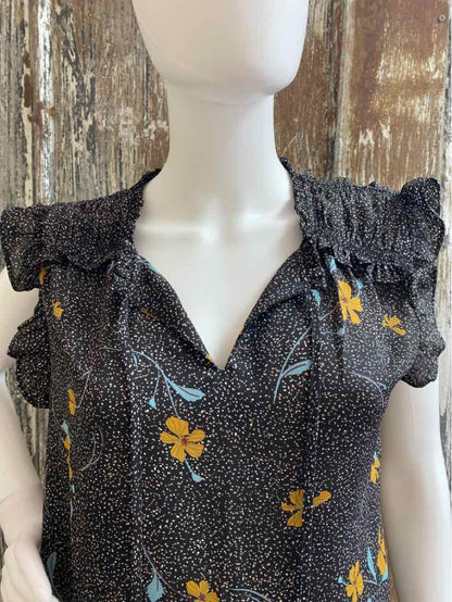 Les Serein Size Medium Blue Floral tops