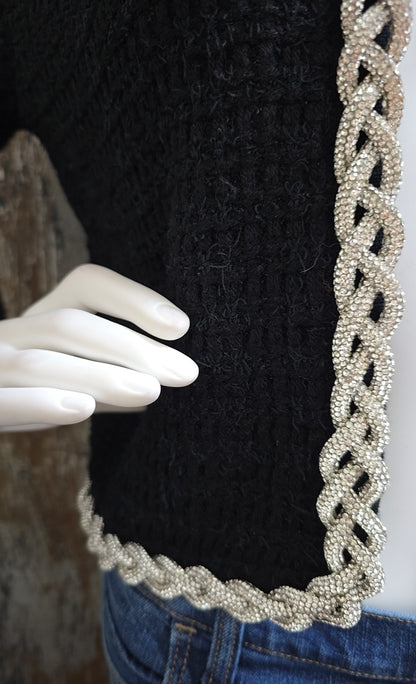 Alice and Olivia Size small Black Sweater Jacket