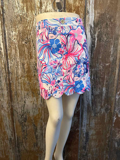 Lilly Pulitzer Size 12 Pink/Blue Print Skort