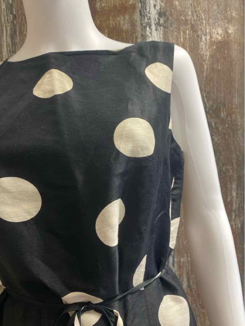 Talbots Size 8 (Medium) Black polka dot Vintage Dress