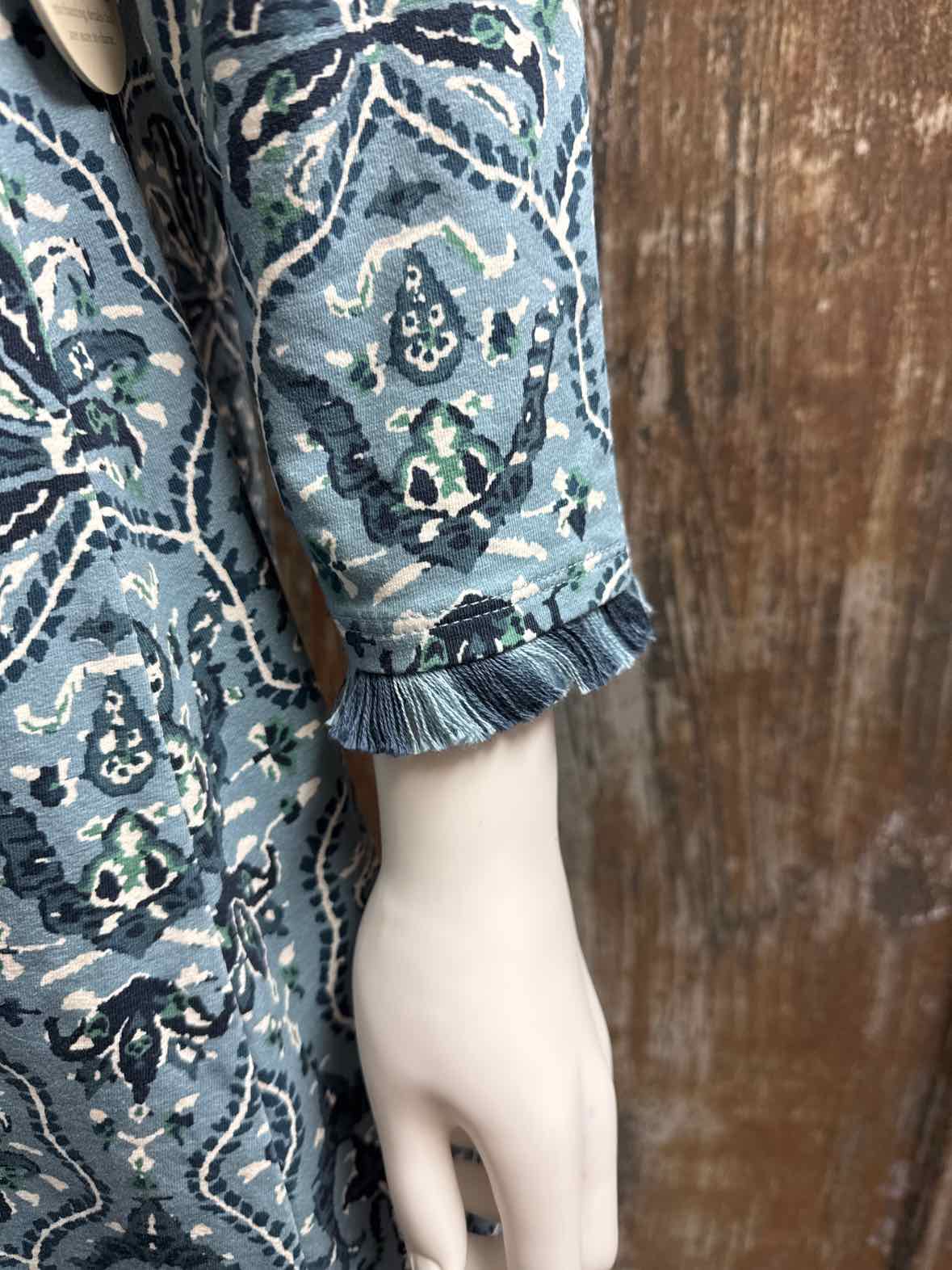 Spartina Size Large Blue Print Dress