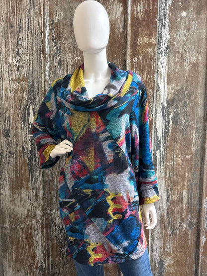 Ali Miles Size 2X Blue Print Tunic