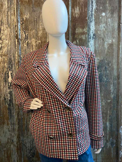 Dennis by Dennis Basso Size 22 (3X) Red/Black Plaid Blazer