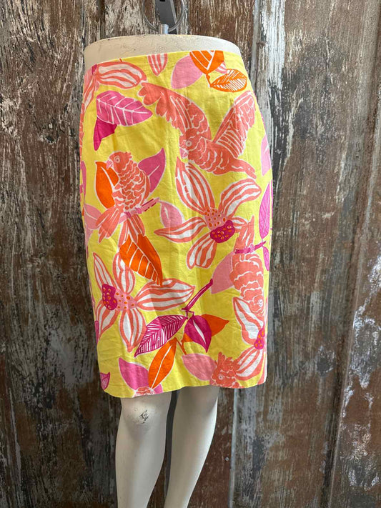 Lilly Pulitzer Size 6 Yellow & Pink Skirt