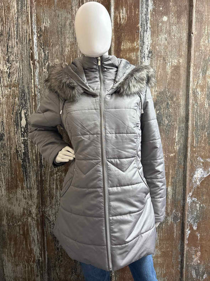 Susan Graver Size Large Gray Winter Coat