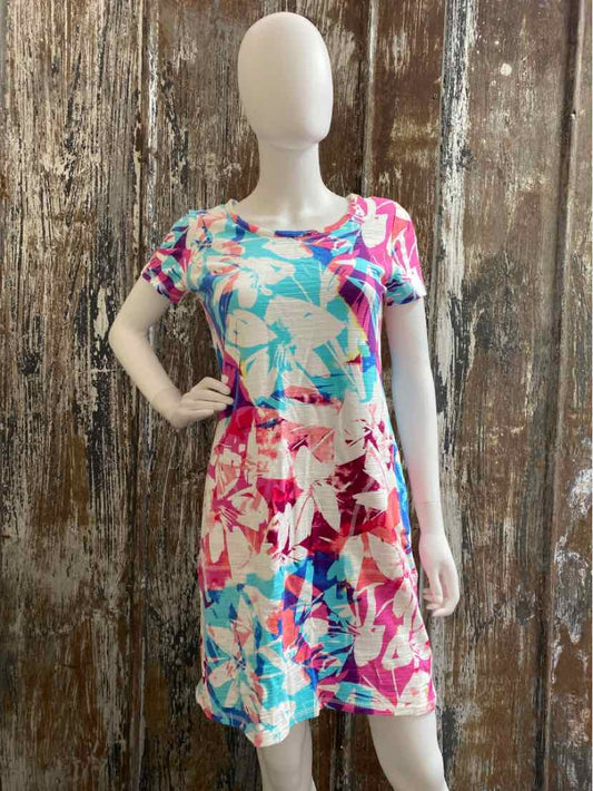 Talbot's Size extra small Blue & Pink Floral Dress