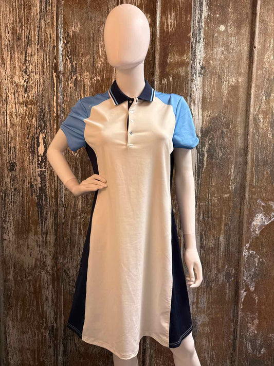 RLX by Ralph Lauren Size Large Blue & White Golf Dress