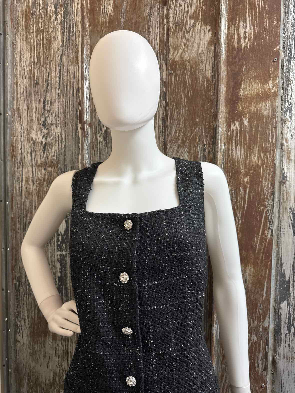 Talbots Size 16 (Extra Large) Black Tweed 2 PC Dress